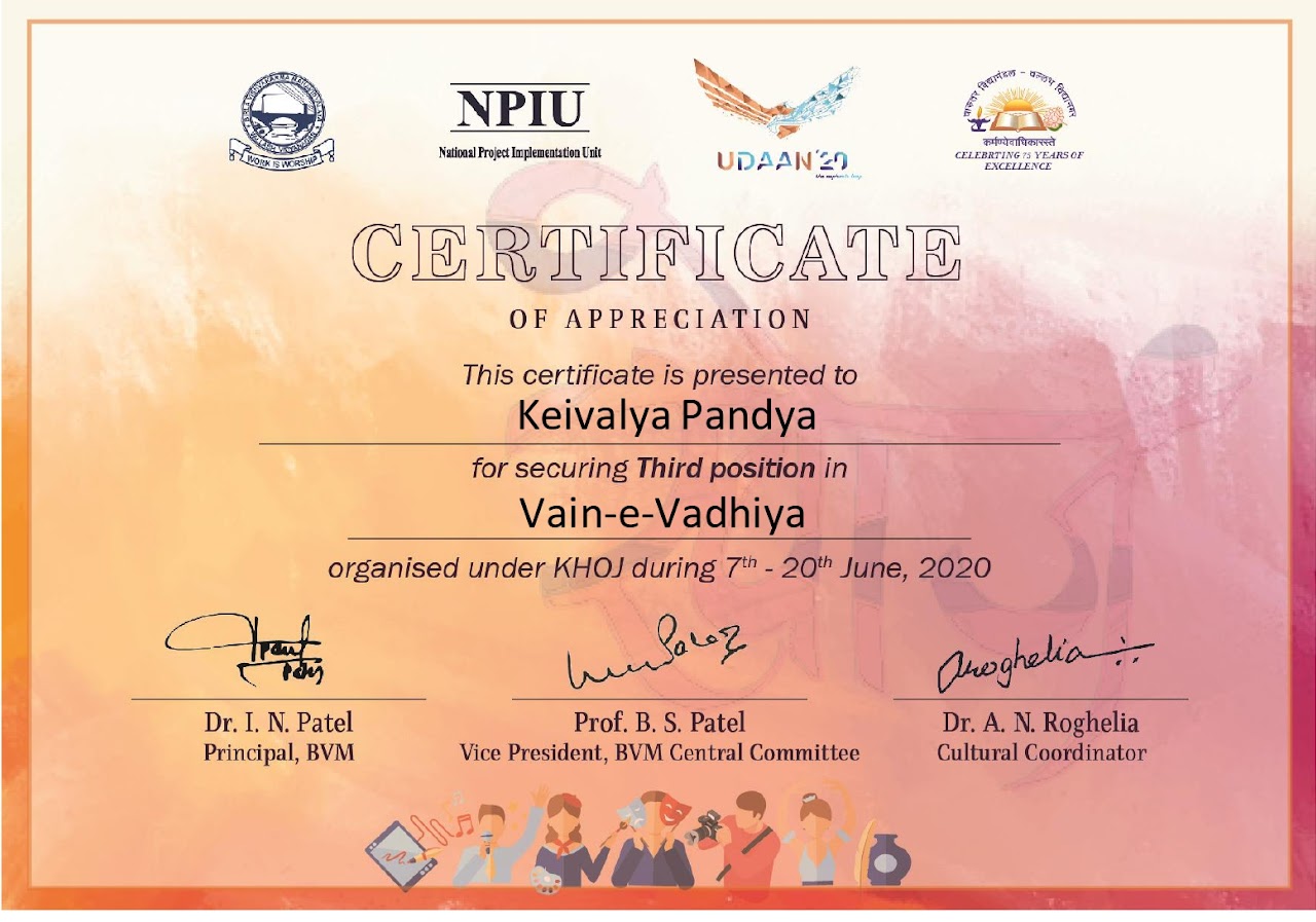 Khoj certificate
